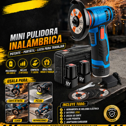 Esmeril Inalámbrico 12V - Maletín + Discos - Últimas Unidades