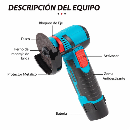 Esmeril Inalámbrico 12V - Maletín + Discos - Últimas Unidades