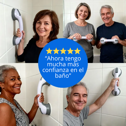 BARRA DE APOYO ANTIDESLIZANTE PARA BAÑO CON VENTOSA  – IDEAL PARA ADULTOS MAYORES