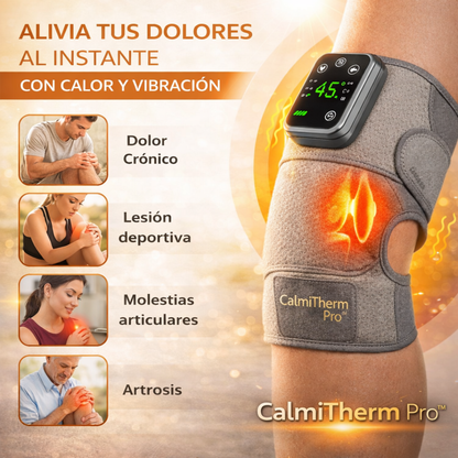 Masajeador de Rodilla 3 En 1 - Terapia De Luz Roja Con Masaje De Calor Y Vibración