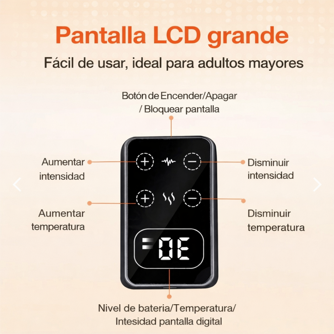 Masajeador de Rodilla 3 En 1 - Terapia De Luz Roja Con Masaje De Calor Y Vibración