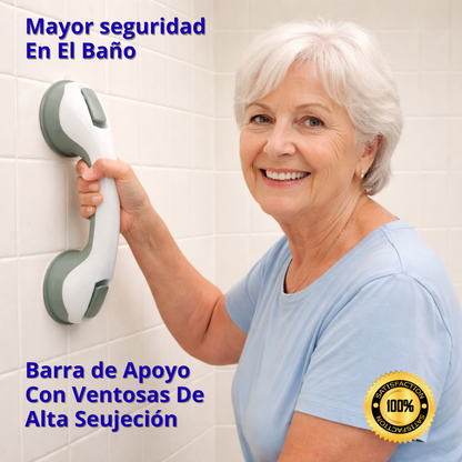 BARRA DE APOYO ANTIDESLIZANTE PARA BAÑO CON VENTOSA  – IDEAL PARA ADULTOS MAYORES